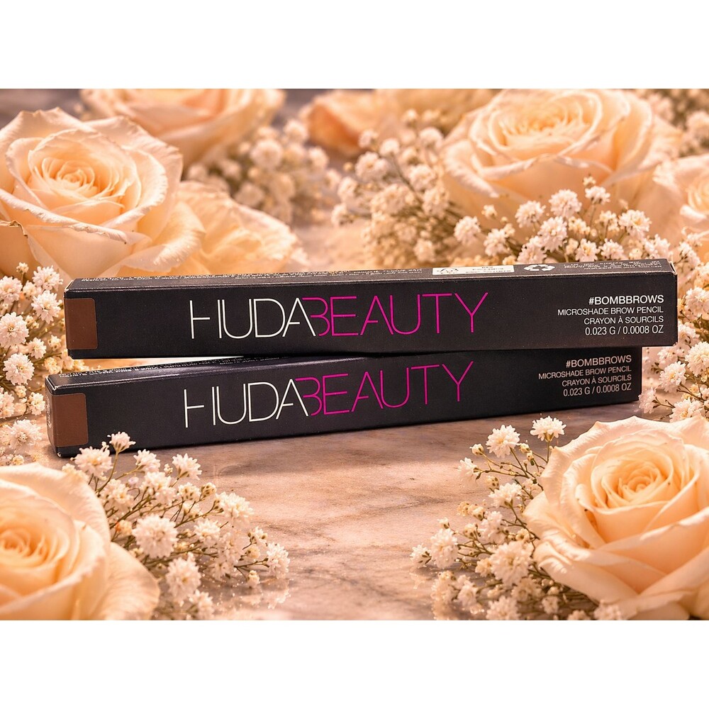 2x Huda Beauty #BombBrows Microshade Brow Pencil Set -  # 3 CARAMEL BLONDE NEW